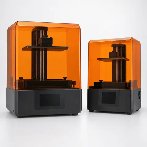 Large-format resin printers